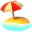beach with umbrella